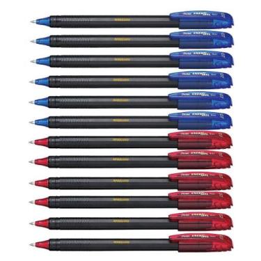 Imagem de Kit 12 Canetas PENTEL Gel Energel Makkuro 0.7mm Ponta Fina (Cores à Es