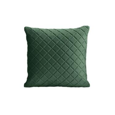 Imagem de Almofada Tressê 50x50cm Veludo Verde - Nexta Casa