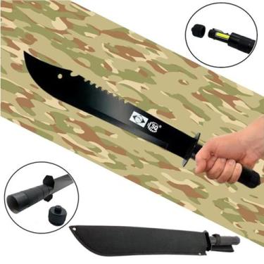Imagem de Facão Esportivo Camping Faca Rambo Camping Pesca Trilha - SQ Comercio 