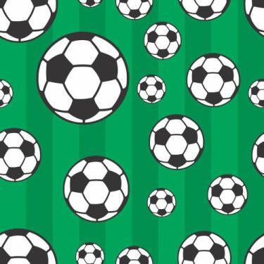 Imagem de Papel De Parede Adesivo Bolas Teen Futebol Menino Verde - Criptonita, 