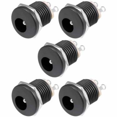 Imagem de Kit Com 05 Conector Plug Jack P4 Fêmea 2.1mm Painel PCI Placas - Thida