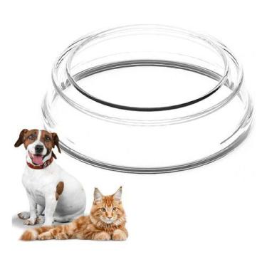 Imagem de Comedouro Vasilha Pote P/ Ração Cachorros Gatos Anti Formiga Cor Trans