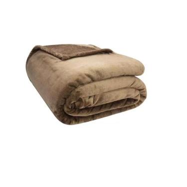 Imagem de Cobertor microfibra velour 300g casal 180x220 marrom camesa, Marrom, C