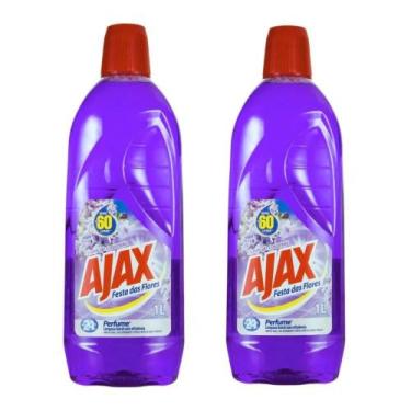 Imagem de Kit 2 Limpador Diluível Ajax Festa Das Flores Lavanda 1 Litro