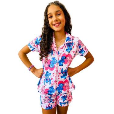 Imagem de Pijama Americano Infantil Stitch Roupa de Dormir Personalizado - Isyss