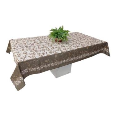 Imagem de Toalha De Mesa 10 Lugares Em Linhão 2,95m X 1,45m Qcasa Enxovais, Jard