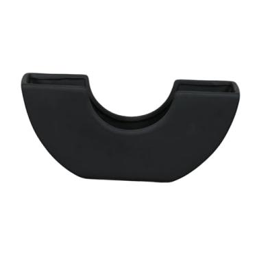 Imagem de Fenteer Vaso de cerâmica para plantas, vaso de flores, organizador, mesa, arranjo floral, suporte para flores, sala de estar, quarto, entrada, Preto