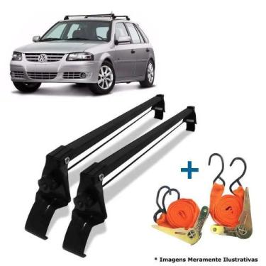 Imagem de Rack Teto Bagageiro + 2 Cintas Gol 4 Portas Bola G2 G3 G4 - Vhip