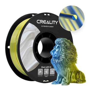 Imagem de Filamento CR SILK Creality para Impressora 3D Amarelo e Azul 1Kg 1.75mm