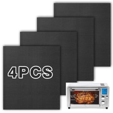 Imagem de Pacote com 4 forros de fritadeira a ar para fritadeira Emeril Lagasse Everyday de aço inoxidável 360, tapete de cozimento resistente ao calor para acessórios de fritadeira a ar