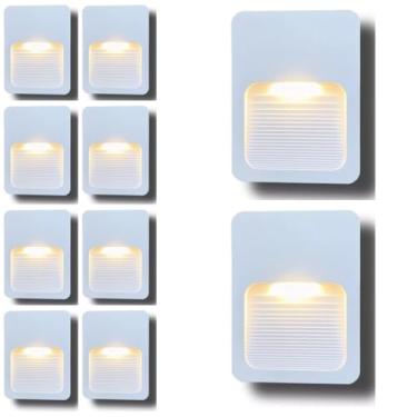 Imagem de Kit 30x Balizador Arandela De Parede Branco 2w Ip65 Branco Quente Bivolt