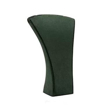 Imagem de Porta-joias com busto de exibição de joias recortadas, suporte de manequim de couro com sensação de veludo para lojas de varejo e feiras, expositor de joias verdes, One Size, GG, Ágata