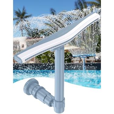 Imagem de Fontes de piscina para piscinas acima e enterradas, cauda de baleia ajustável, cascata, ampla largura, fonte de irrigação para relaxamento e resfriamento de 10 a 20 graus, acessórios para spa de