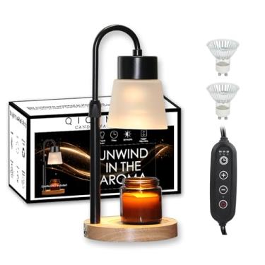 Imagem de AMENKER Lâmpada Aquecedora De Velas Com Difusor De Óleo Essencial, Temporizador Com Dimmer E Altura Ajustável, Aquecedor De Cera Elétrico, Decoração Vintage Para Casa, Para Velas Perfumadas Em Jarras
