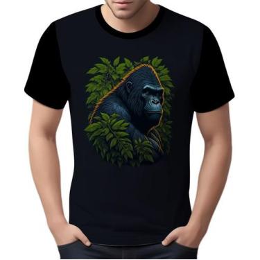 Imagem de Camisa Camiseta Estampada Primata Gorila Selva Africa HD 2 - Enjoy Sho
