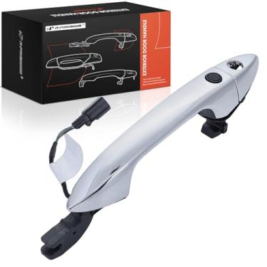 Imagem de A-Premium Maçaneta externa dianteira esquerda do lado do motorista com fechadura compatível com Honda Accord 2013-2017, Pilot 2015-2021, com entrada de chave inteligente, cromada, substituição #