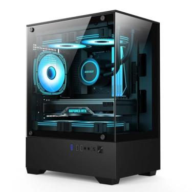 Imagem de ALLIGATOR SHOP, Gabinete Gamer Alligator Shop Aquario SCALE MID Tower Lateral e Frontal em Vidro Temperado ALSGB-SCL-BK