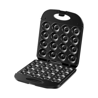 Imagem de WeiLaiKeQi Mini Donuts Maker Electric Donut Machine torna 16 pequenos donuts práticos não compactos para lanches para lanches amigáveis ​​para o café da manhã