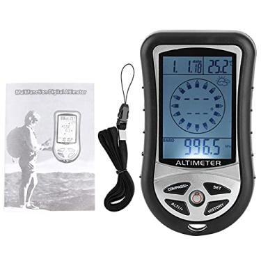 Imagem de Bússola altímetro barômetro, bússola multifuncional, relógio lcd digital eletrônico 8 em 1 para aventuras ao ar livre
