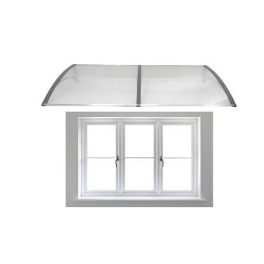 Imagem de Toldo Policarbonato 1,80 X 0,50m Cinza e Translucido com Kit