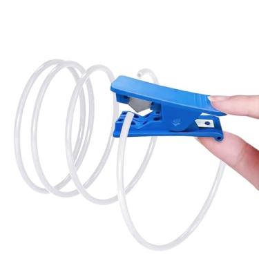 Imagem de xirbbo Tubo PTFE 2,5 mm ID × 4 mm OD, comprimento 2 m/2 m, para extrusora de acionamento direto Bambulab AMS X1/X1C/P1P/P1S/A1/ A1 Mini, Prusa MMU3 / K1 Max Ender 3 V3 (branco) com cortador de