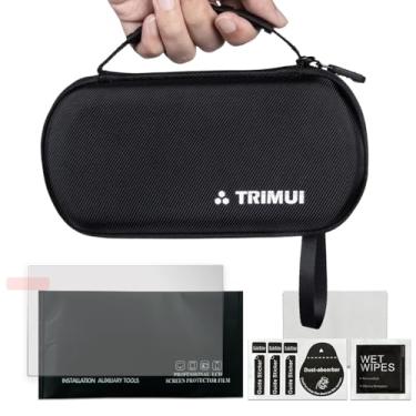 Imagem de TIMEXPLAYER Capa de EVA durável para Trimui Smart Pro - à prova d'água, à prova de choque, com protetor de tela de 12 cm para viagens e armazenamento, preta