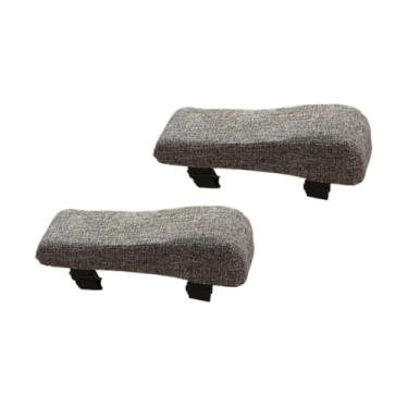 Imagem de KiBcsLic Cadeira de escritório Costa de braço almofadas de braço de cadeira de jogo com tampa lavável removível Suporte de cotovelo confortável e confortável, Cinza Escuro