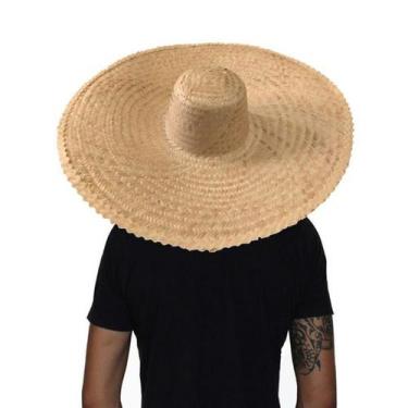 Imagem de Chapéu Palha Pesca Roça Trabalho Sombreiro Proteção Do Sol - Maza