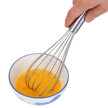 Imagem de Batedor de Ovos Manual Fouet, Aço Inoxidável, para Claras e Massas 21 cm