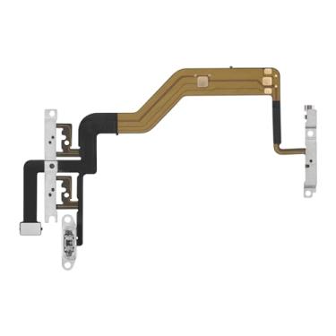 Imagem de Risidamoy Botão de controle de volume de substituição para iPhone 12 Mini Repair Mute Flex Cable Connector Silent Switch Sound Keyboard Ribbon Suporte de metal pré-instalado para modelo A2176 A2398
