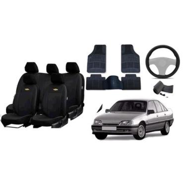 Imagem de Kit Capa de Couro Omega 1991-1998 com Tapete e Volante Ajustável - aer