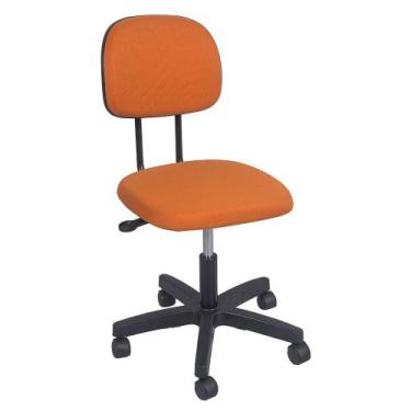 Imagem de Cadeira De Escritório Secretária Giratória Laranja com regulagem de al