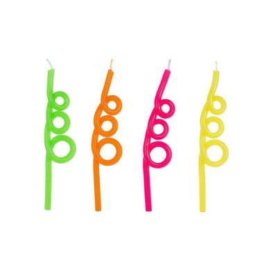 Imagem de Vela Espiral Cores Neon 10cm - SilverFestas