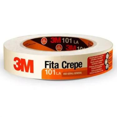 Imagem de fita crepe 18mm x 50 metros 3m 101la pintura marcação reforma arte HB0