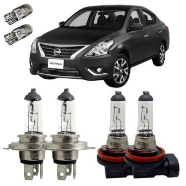 Imagem de Kit Lâmpada Halógena Alto Baixo Milha Versa 2011 A 2019 T10 - Autovex 