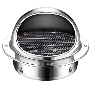 Imagem de YLFFFZZZ Ventilação redonda do exaustor 304 saídas de ar de aço inoxidável, capa de grade de parede de 7 cm 25 cm de 30 cm com saída de ventilação de malha de tela para extrator de ar secador (tamanho