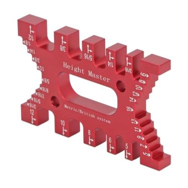 Imagem de Pinça de Tenon Gabarito de Cauda, ​​alta Precisão a Régua, Liga de Alumínio, Com Processamento CNC, para Trabalhar Madeira (Vermelho)