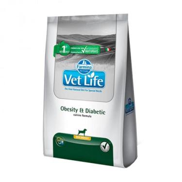 Imagem de Ração Vet Life Obesida e Diabete Cães pp 10,1kg - FARMINA