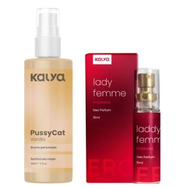 Imagem de Bruma Corporal Iluminadora Dourado Perfume LadyF Feromonios - Kalya