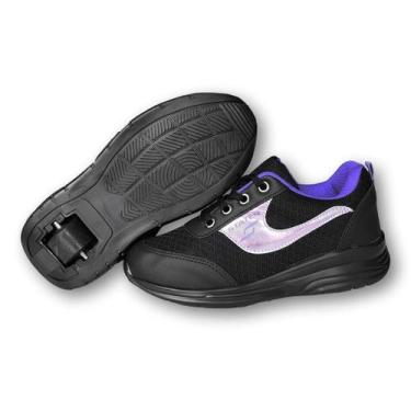 Imagem de Tênis Infantil Feminino e Masculino Rodinha Removível Patins Confortáv