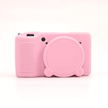 Imagem de Capa para câmera GR IIIx GR III, capa protetora de silicone macio ultrafina e leve para câmera Ricoh GR IIIx GR III GR3x GR3 com capa de lente removível (rosa)