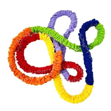 Imagem de Vaveren Elastic Cooperative Stretch Band Exercício Banda Loop Lightweight Work Play Cooperative Stretch Rope for Boys and Girls Gym, 4m