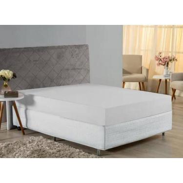 Imagem de Lençol Casal Malha Avulso 100% Algodão Antialérgico - Branco