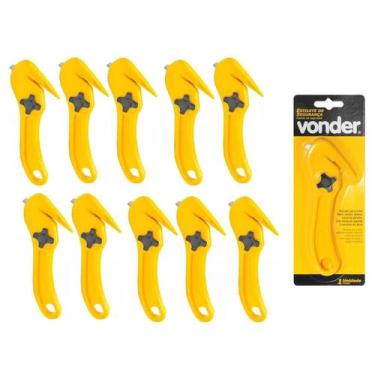 Imagem de Pacote Com 10 Estiletes Vonder 9mm Profissional De Segurança