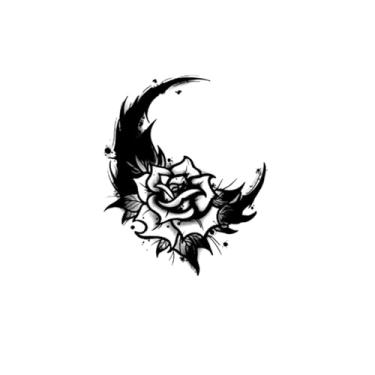 Imagem de Tatuagens de melhores amigas, lua de borboleta, tatuagens de borboleta, aparência de tatuagem real, dura de 1 a 2 semanas, resiliência, resistente à água,13,5 x 10,5 cm