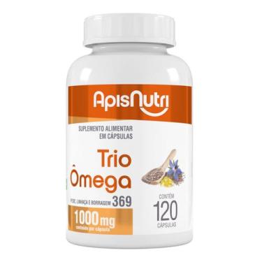 Imagem de Trio Omega 3, 6 e 9 Apisnutri 1000mg 120 cápsulas