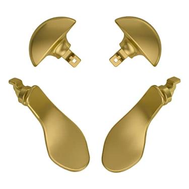 Imagem de eXtremeRate Pás traseiras para controle PS5 Edge, 4 peças de botões traseiros de metal substituíveis metálicos personalizados - sem controle