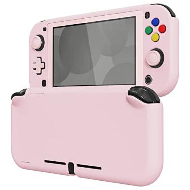 Imagem de eXtremeRate PlayVital Capa protetora personalizada para Nintendo Switch Lite, Sakura rosa rígida protetor de capa para Nintendo Switch Lite - 1 x protetor de tela de vidro temperado com borda branca incluído