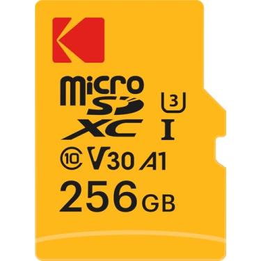 Imagem de KODAk Cartão MicroSDXC UHS-I U3 V30 A1 de 256 GB com adaptador - Velocidade de leitura de até 95 MB/s - Velocidade de gravação de até 85 MB/s - Armazenamento adicional para dispositivos multimídia