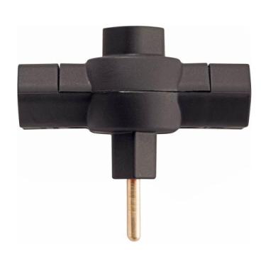 Imagem de Plugue T Preto 2P de 10 Ampères e 250 Volts - 57400/172 - TRAMONTINA